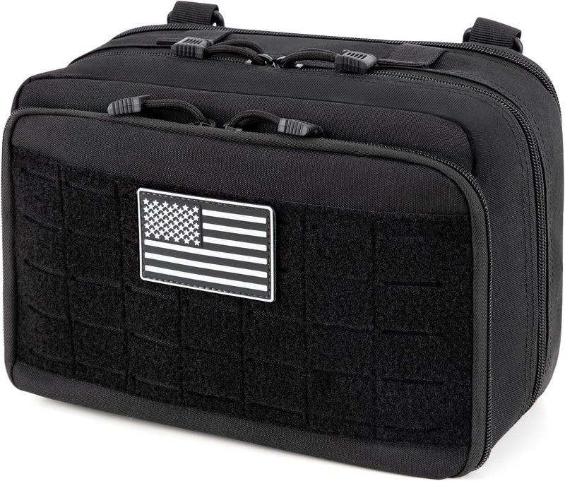 Jueachy Tactical Molle Pouch Large Admin Bag Utility Tool Pouches Molle Attachment EDC Pouches Expandable Molle Accessories Organizer Medical Pocket U.S.A Patch Included - Image 1